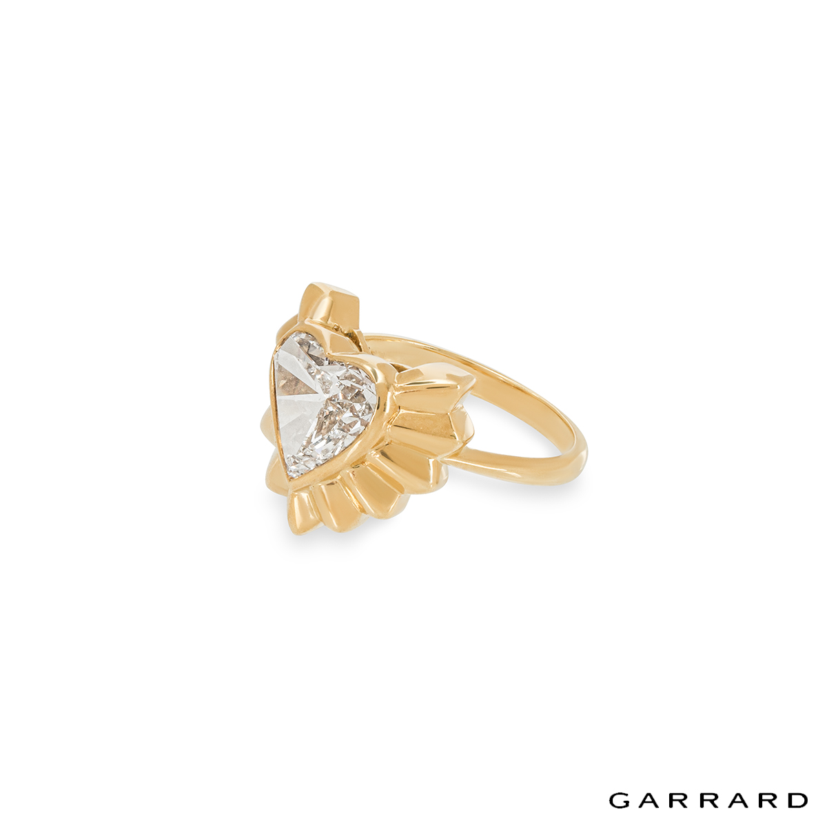 Garrard Yellow Gold Heart Cut Diamond Ring 2.68ct G/SI2
